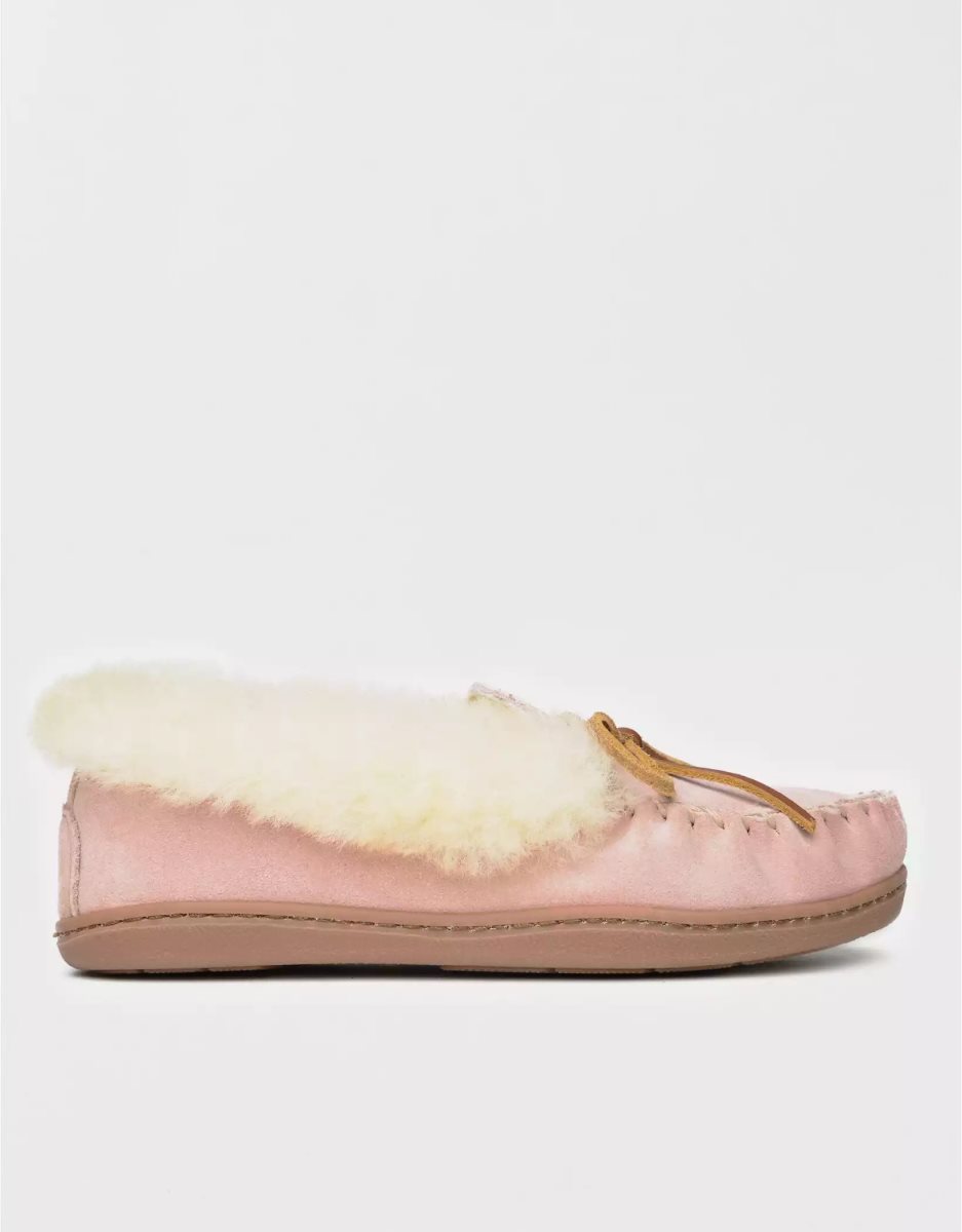 Chaussons American Eagle Alpine Sheepskin Moccasin Rose Femme | EZJ-88095338